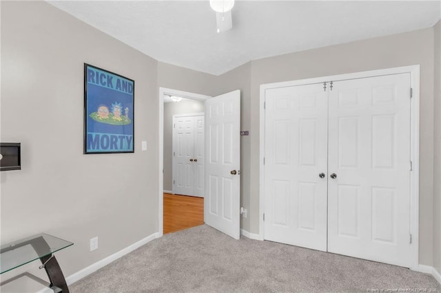4725 Grandison Ct, Hope Mills, NC 28348 - unfurnished bedroom with carpet, baseboards, and a closet
