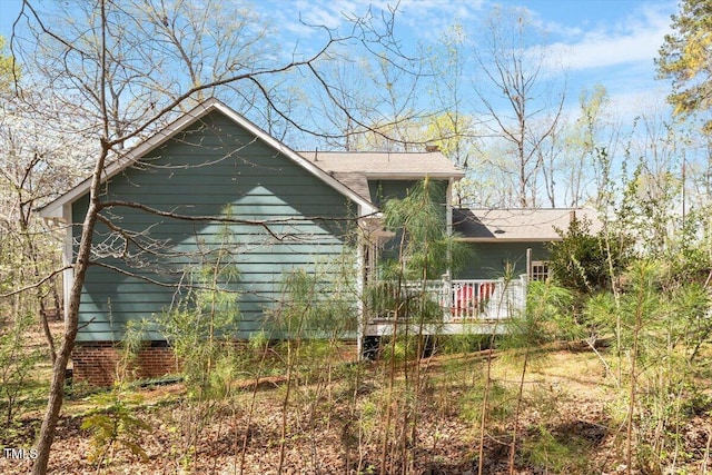 3418 Carriage Trl, Hillsborough, NC 27278 - rear view of property with a deck and roof with shingles