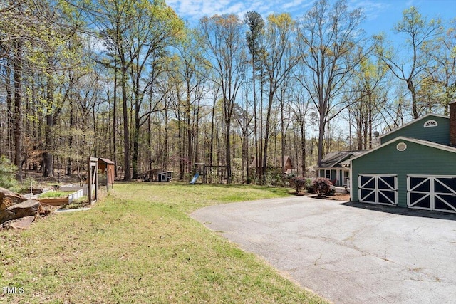 3418 Carriage Trl, Hillsborough, NC 27278 - view of green lawn featuring a playground