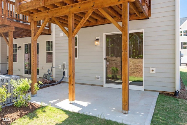 view of patio with central air condition unit