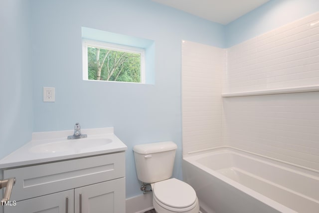 1917 Tucker St, Burlington, NC 27215 - bathroom featuring toilet, vanity, and shower / bath combination