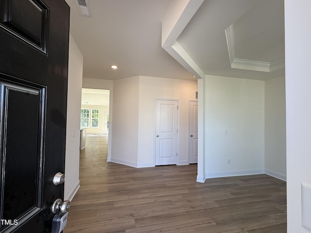 367 Whitley Ridge Dr, Clayton, NC 27527 - entrance foyer with recessed lighting, wood finished floors, and baseboards
