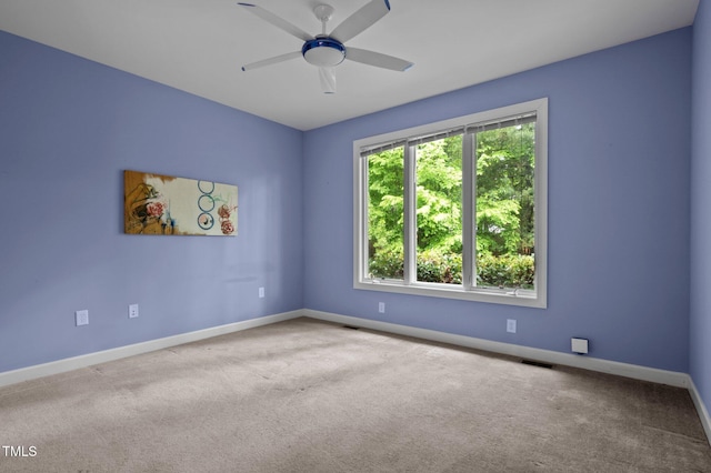 224 Crawford Rd, Hillsborough, NC 27278 - carpeted spare room with baseboards and ceiling fan