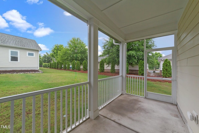view of patio with a porch