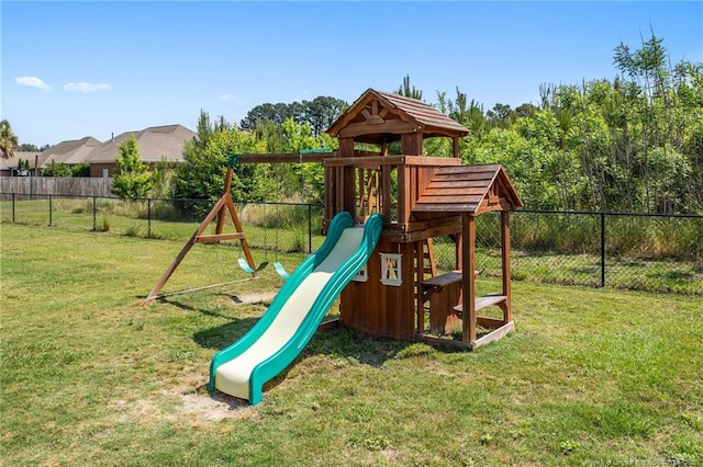 view of jungle gym