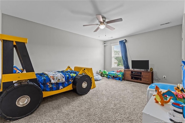 2671 Cypress Lakes Rd, Hope Mills, NC 28348 - playroom with carpet and a ceiling fan