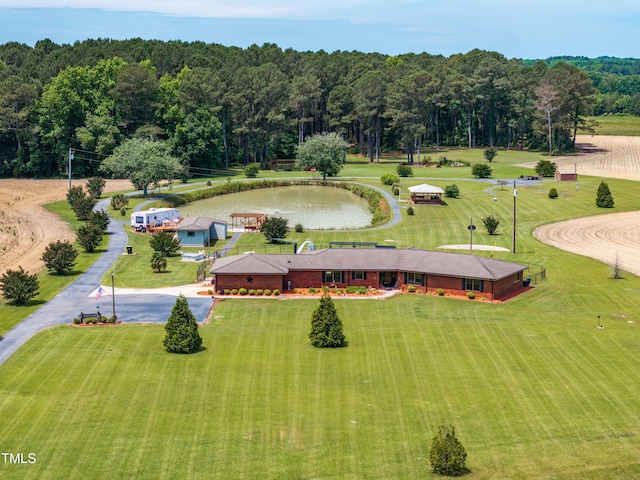 3187 Wilsons Mills Rd, Smithfield, NC 27577 - aerial view of a forest and a nearby body of water
