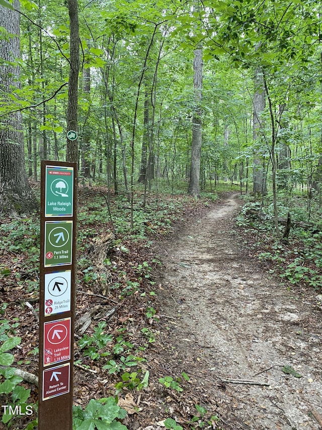 1115 Trailwood Dr, Raleigh, NC 27606 - view of road with a forest view