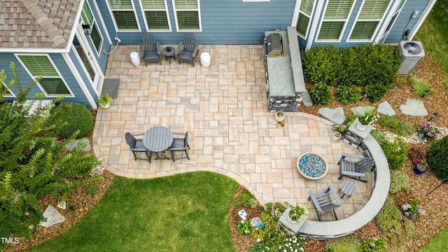 view from above of property