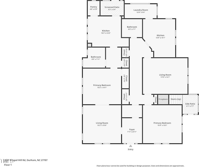 2607 Chapel Hill Rd, Durham, NC 27707 - floor plan / room layout