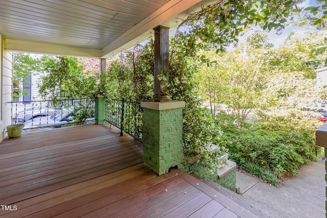 view of wooden deck