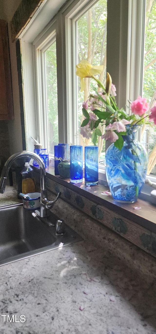 kitchen view of a sink