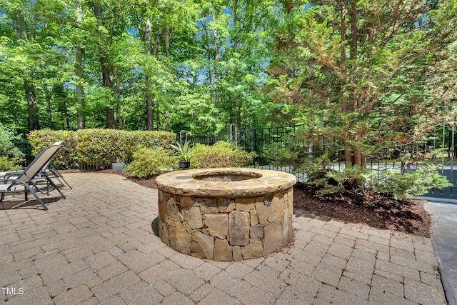 view of patio with fence