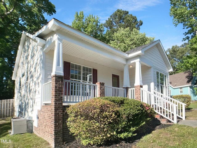 2747 Michelle Ct, Creedmoor, NC 27522 - view of front of home with brick siding and a porch