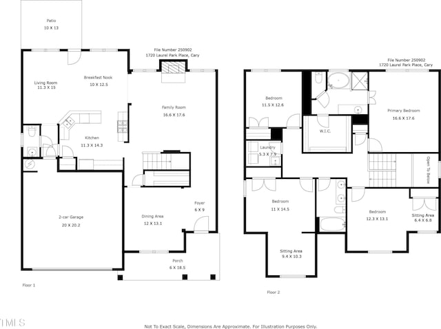 1720 Laurel Park Pl, Cary, NC 27511 - property floor plan
