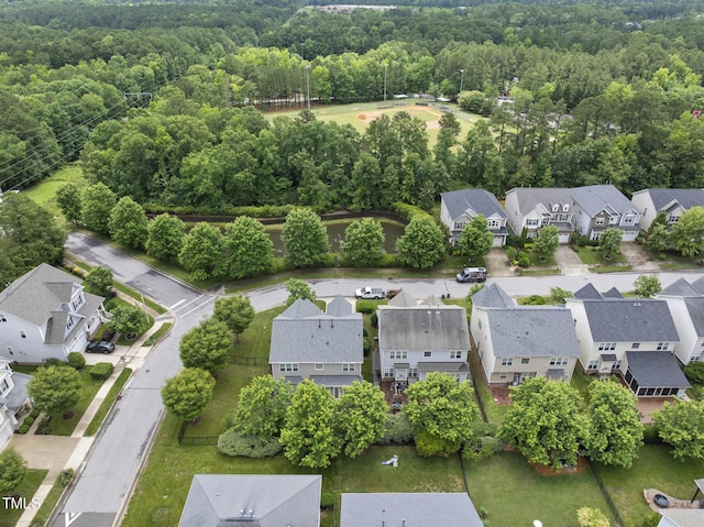 1720 Laurel Park Pl, Cary, NC 27511 - aerial perspective of suburban area with a forest