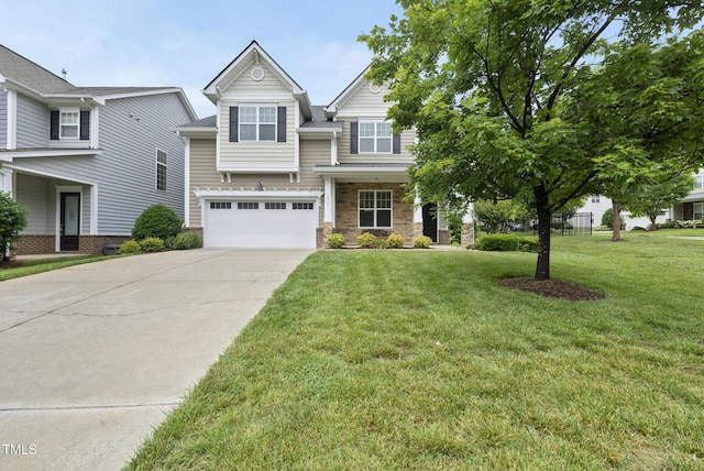 1720 Laurel Park Pl, Cary, NC 27511 - craftsman house featuring driveway, a garage, and a front lawn
