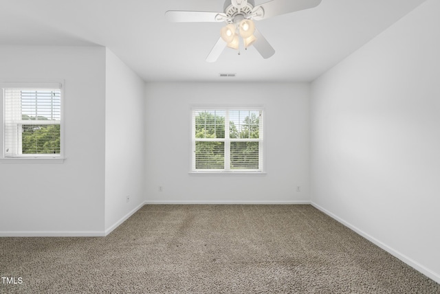 1720 Laurel Park Pl, Cary, NC 27511 - spare room featuring carpet, baseboards, and ceiling fan