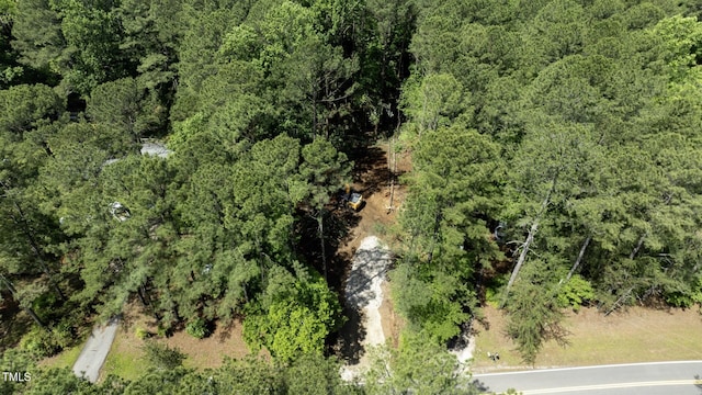 bird's eye view of a heavily wooded area