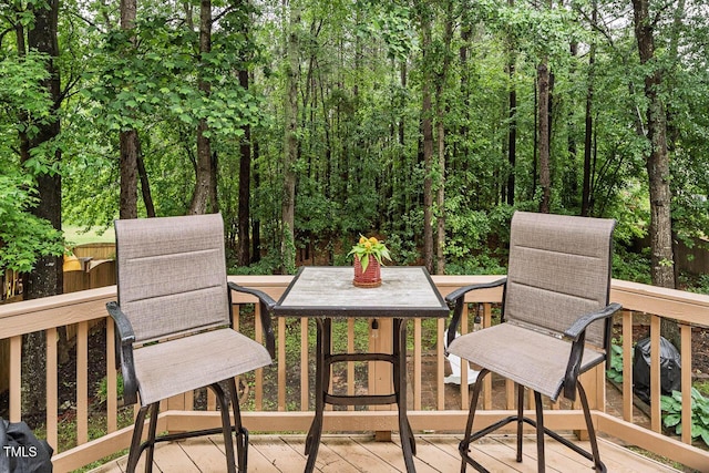 5629 Yates Garden Ln, Raleigh, NC 27606 - wooden deck featuring outdoor dining area