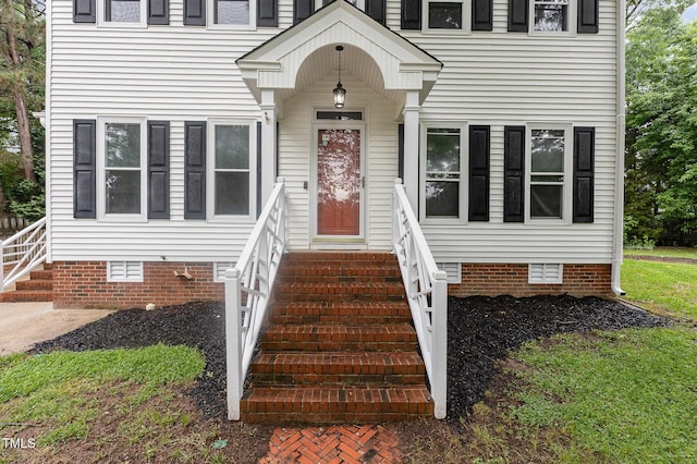 105 Houston Cir, Cary, NC 27513 - view of front of house with crawl space and entry steps