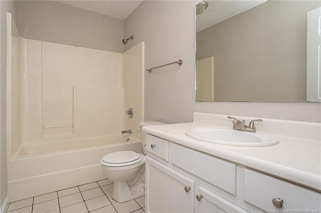 551 Hobson Rd, Raeford, NC 28376 - bathroom featuring toilet, tile patterned floors, washtub / shower combination, and vanity