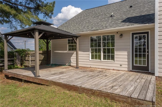 551 Hobson Rd, Raeford, NC 28376 - wooden terrace featuring a gazebo and fence