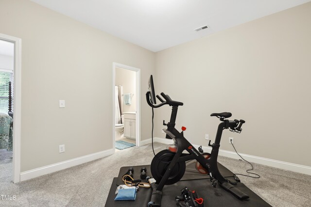 127 Manordale Dr, Chapel Hill, NC 27517 - exercise area with carpet and baseboards