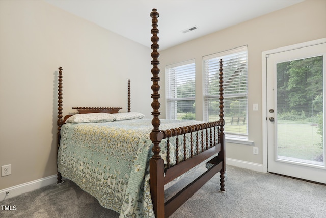 127 Manordale Dr, Chapel Hill, NC 27517 - carpeted bedroom with access to outside and baseboards
