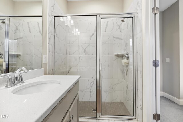 127 Manordale Dr, Chapel Hill, NC 27517 - full bathroom featuring a stall shower and vanity