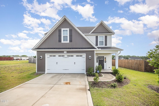 view of front of property with concrete driveway, an attached garage, and roof with shingles