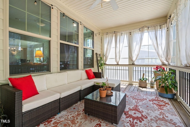 sunroom / solarium with plenty of natural light