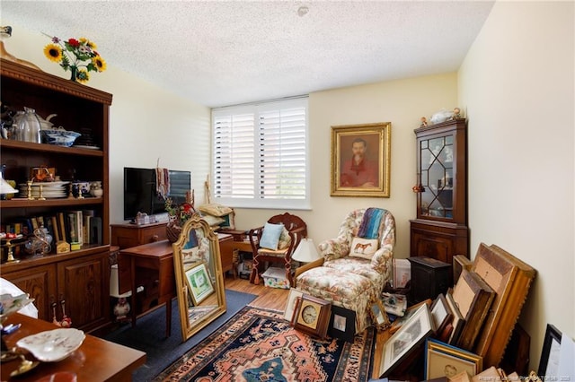 1100 Clarendon St Unit 501, Fayetteville, NC 28305 - sitting room with a textured ceiling and wood finished floors