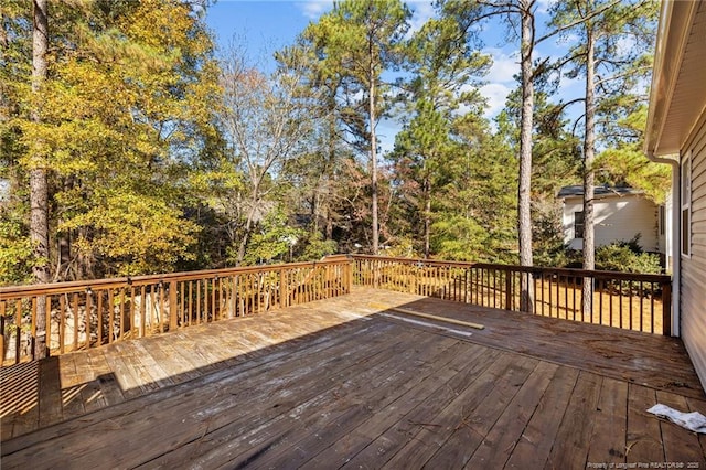 view of wooden deck