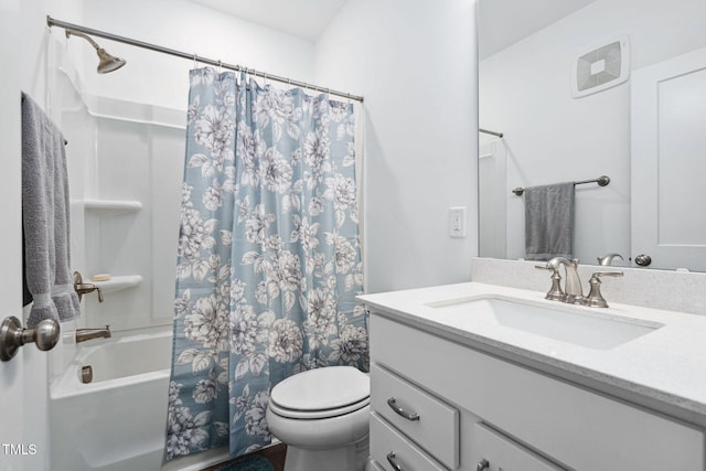 421 Wait Ave Unit 100, Wake Forest, NC 27587 - bathroom featuring shower / bath combination with curtain, toilet, and vanity