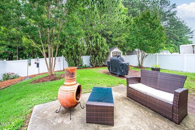313 Weeping Willow Dr, Durham, NC 27704 - view of patio / terrace featuring a grill