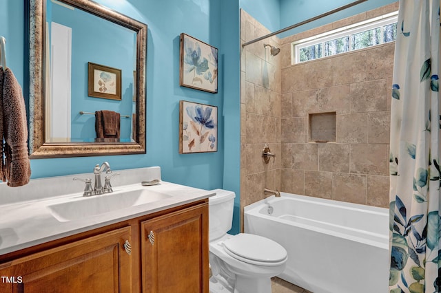 216 Colonial Ridge Dr, Pittsboro, NC 27312 - bathroom with shower / bath combination with curtain, toilet, and vanity