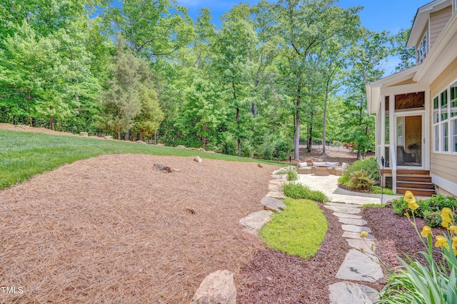 216 Colonial Ridge Dr, Pittsboro, NC 27312 - view of yard featuring a patio area