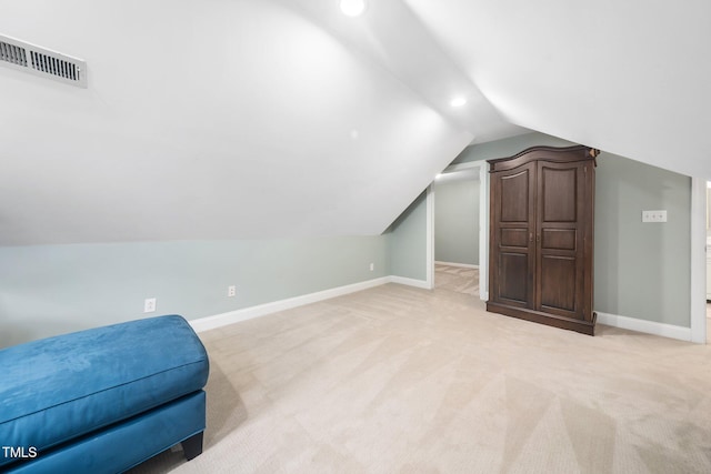 3916 Rustic Mill Dr, Apex, NC 27539 - bonus room with lofted ceiling, light colored carpet, recessed lighting, and baseboards