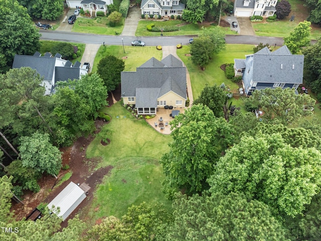 3916 Rustic Mill Dr, Apex, NC 27539 - aerial view of property and surrounding area with nearby suburban area