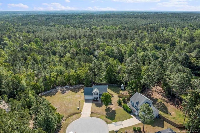 aerial view of a heavily wooded area