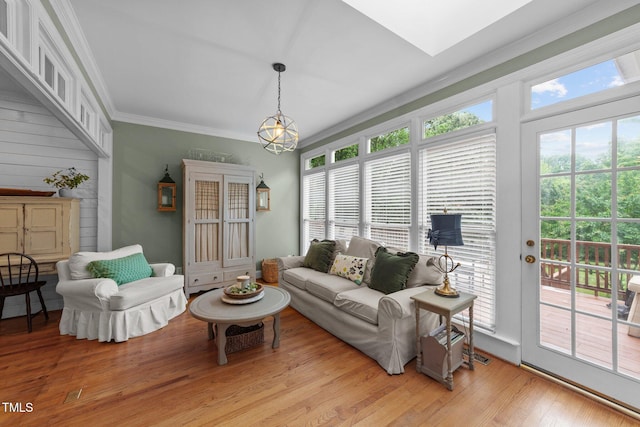5308 Stableview Ct, Holly Springs, NC 27540 - living room featuring crown molding and light wood finished floors