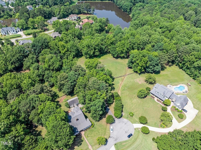 5308 Stableview Ct, Holly Springs, NC 27540 - bird's eye view of a large body of water and a forest