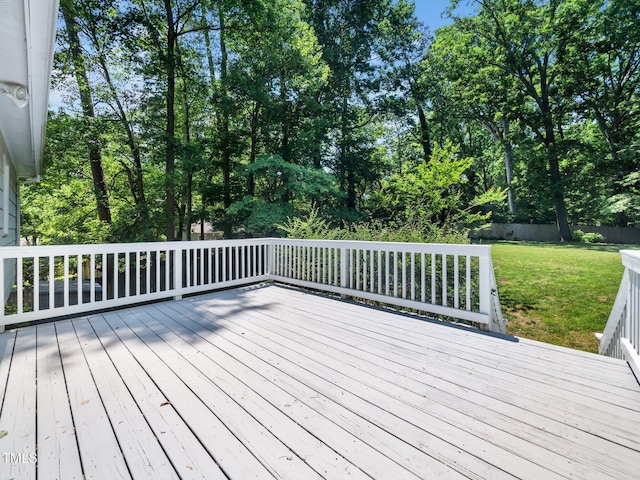 7605 Copper Mine Ln, Raleigh, NC 27615 - view of wooden terrace
