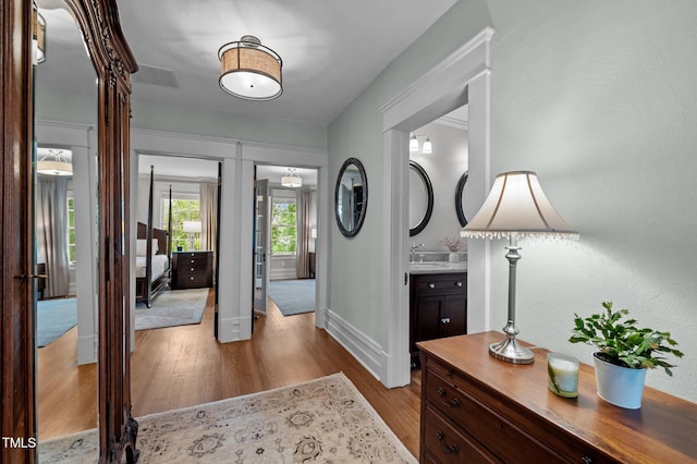 1015 Watts St, Durham, NC 27701 - entryway featuring dark wood-type flooring and baseboards