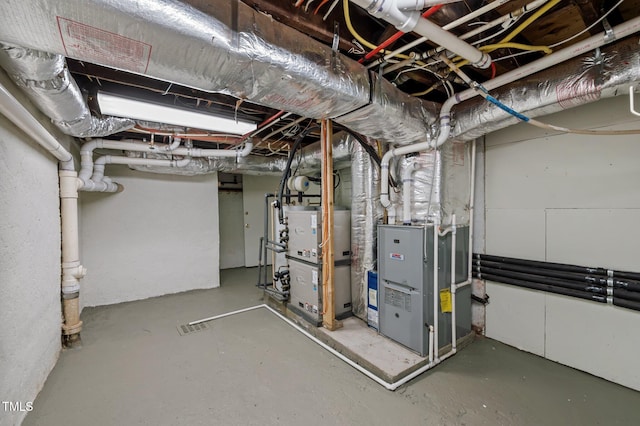 1015 Watts St, Durham, NC 27701 - unfinished basement featuring heating unit