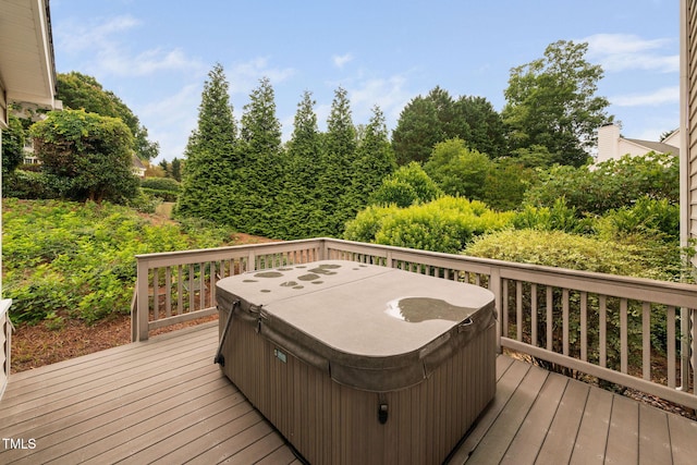 111 Gingergate Dr, Cary, NC 27519 - deck featuring a hot tub