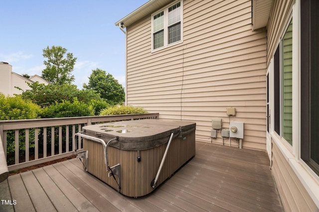 111 Gingergate Dr, Cary, NC 27519 - wooden terrace featuring a hot tub