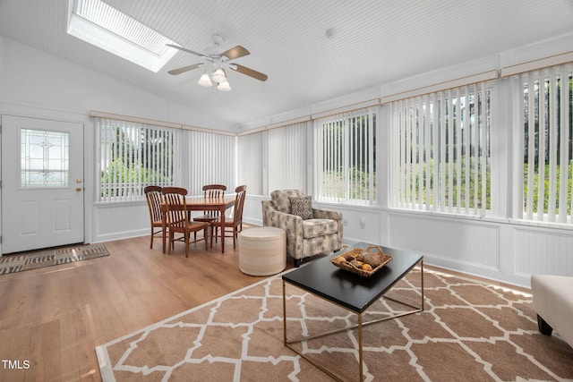 111 Gingergate Dr, Cary, NC 27519 - sunroom featuring lofted ceiling and a skylight