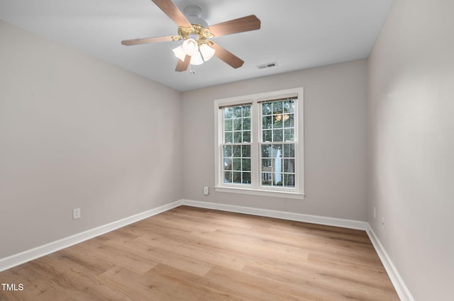 111 Gingergate Dr, Cary, NC 27519 - unfurnished room with light wood finished floors and ceiling fan